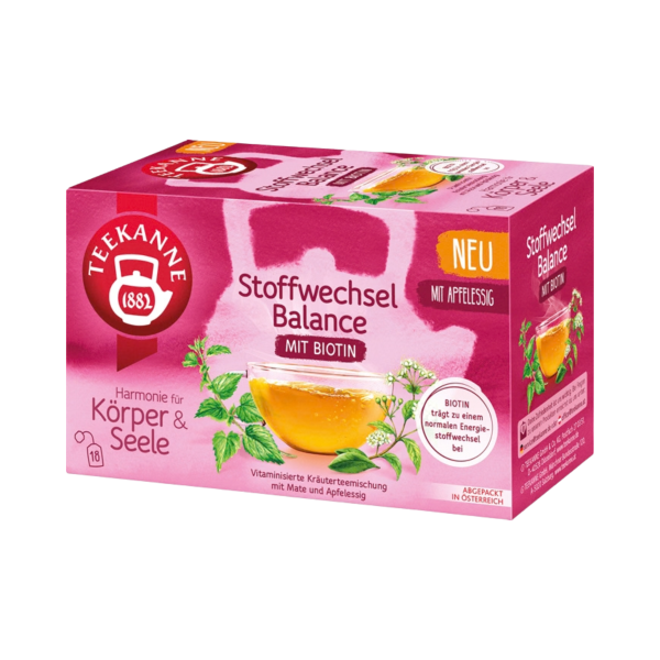 Teekanne Harmonie Stoffwechsel Balance, Kräutertee mit Mate und Apfelessig, 36g